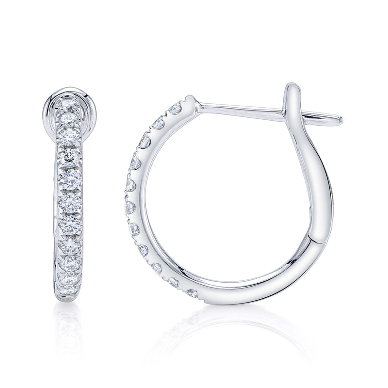 0.26CT DIAMOND HOOP EARRING