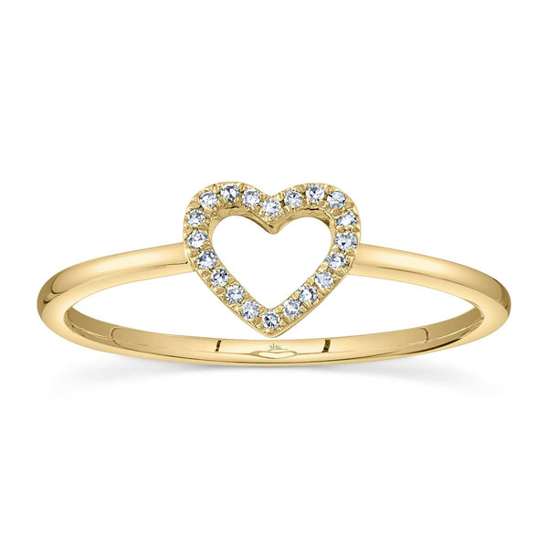 0.04CT DIAMOND HEART RING
