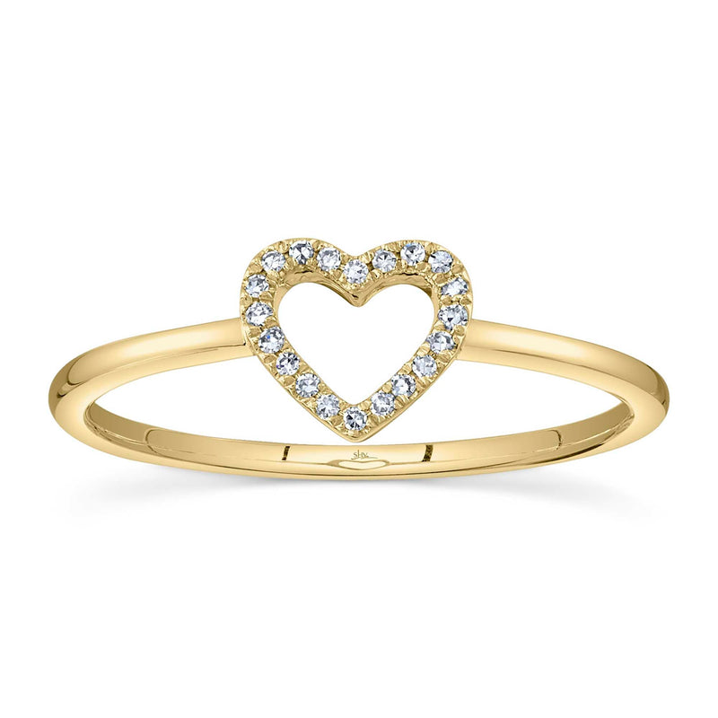 0.04CT DIAMOND HEART RING
