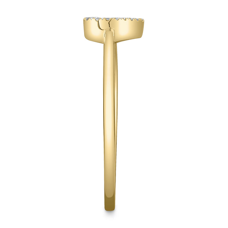 0.04CT DIAMOND HEART RING