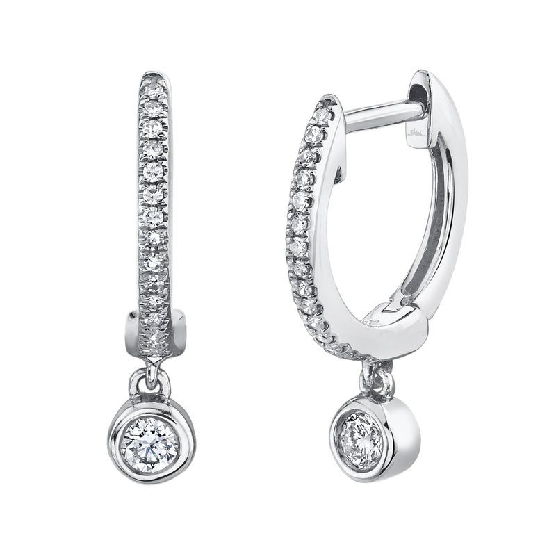 0.14CT DIAMOND BEZEL HUGGIE EARRING