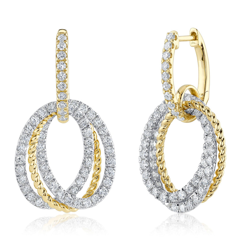 2.33CT DIAMOND OVAL EARRING