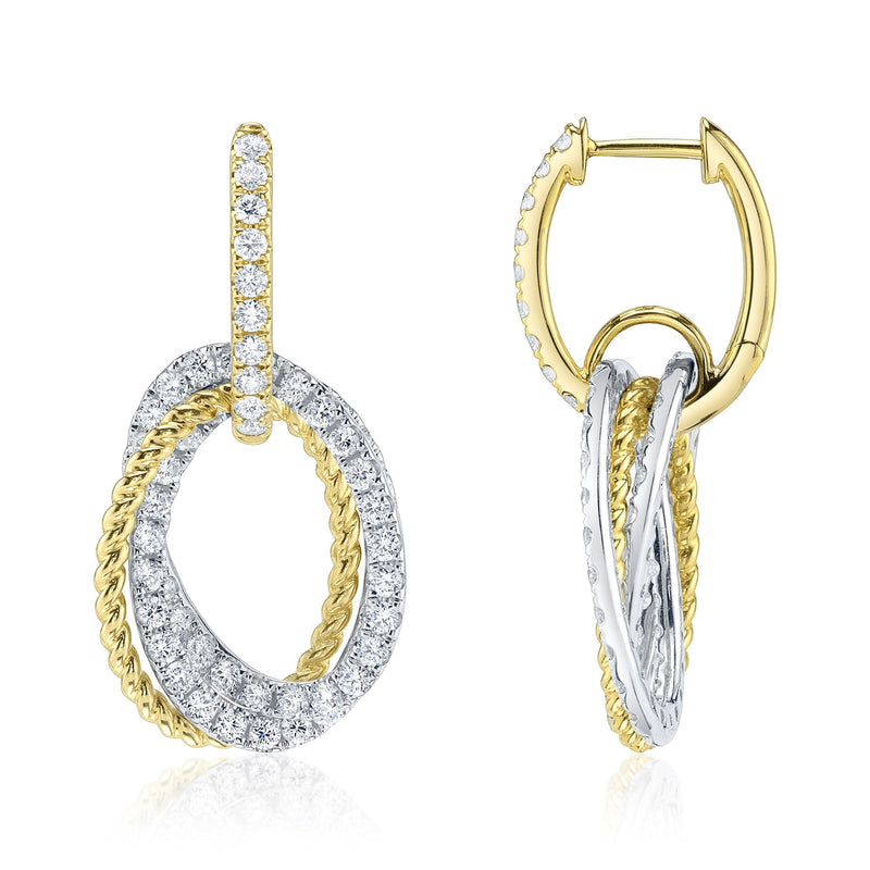 2.33CT DIAMOND OVAL EARRING
