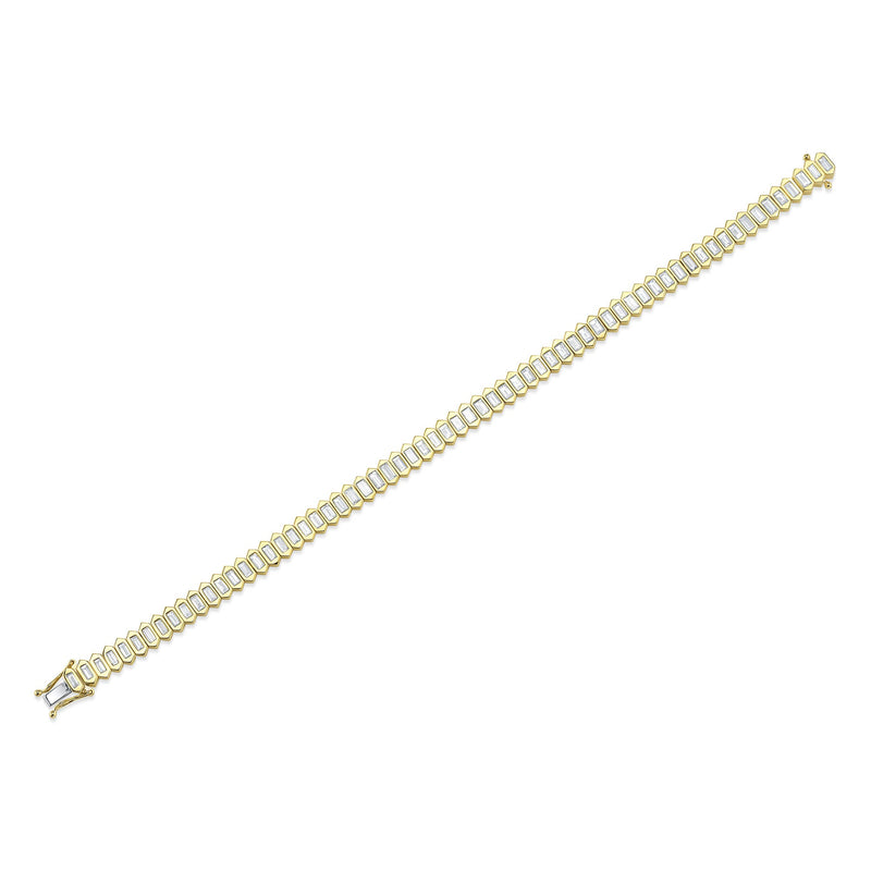 3.25CT DIAMOND BAGUETTE TENNIS BRACELET