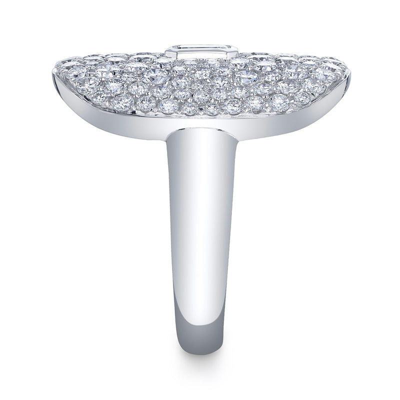 2.19CT DIAMOND EMERALD BEZEL RING