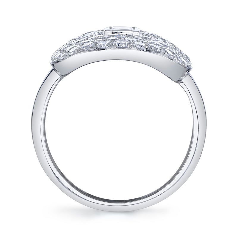 2.19CT DIAMOND EMERALD BEZEL RING