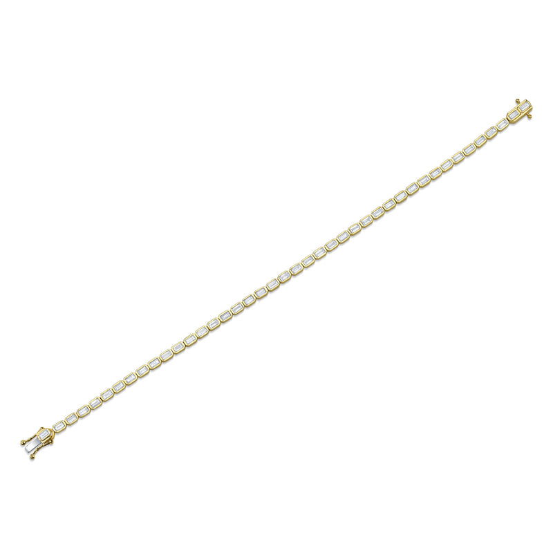 2.20CT DIAMOND BAGUETTE BEZEL TENNIS BRACELET