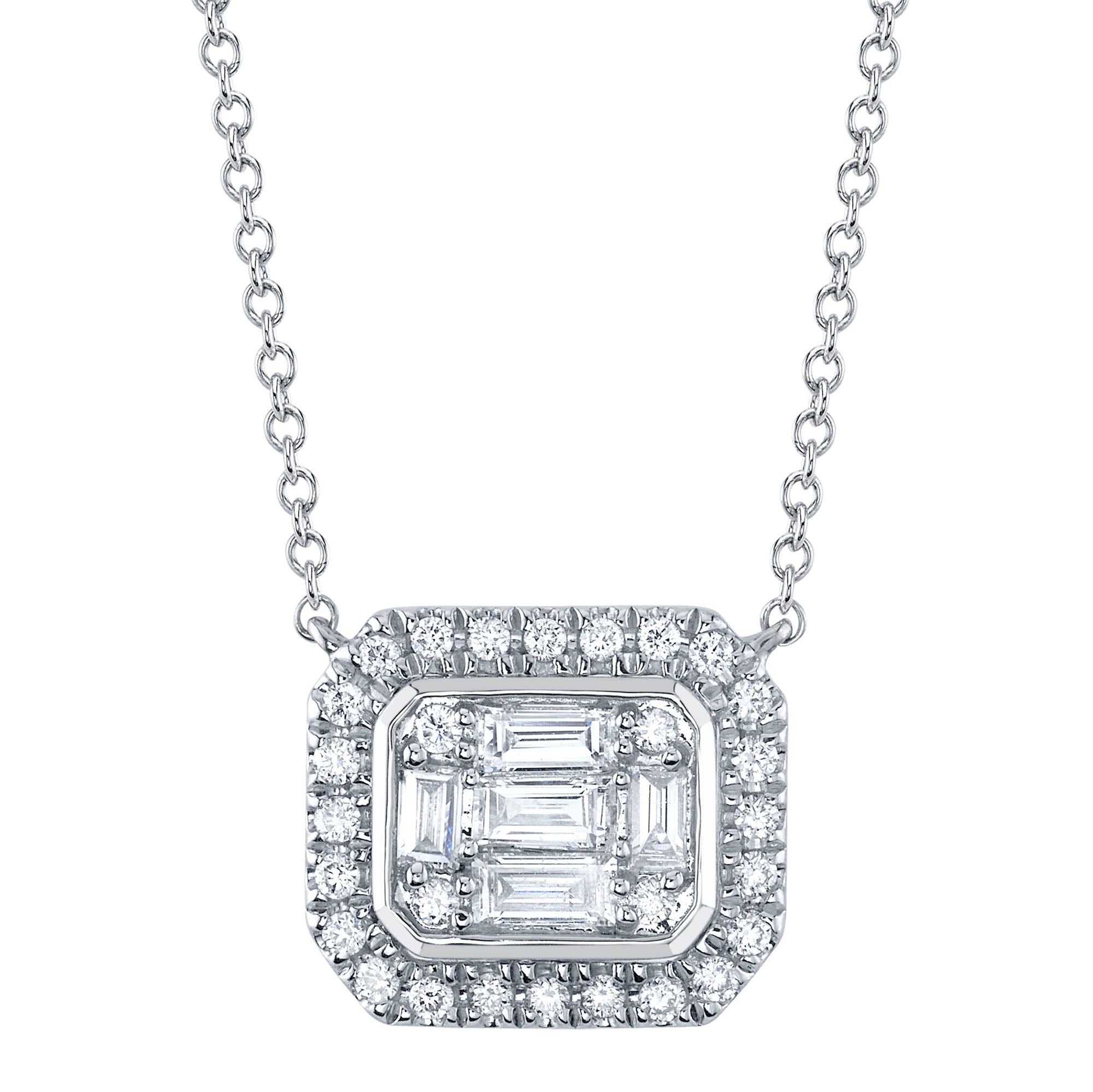 アクセサリー YON Essence Baguette Necklace 0.1 ct Essence Baguette Necklace 0.1ct – YON (ヨン）| 公式