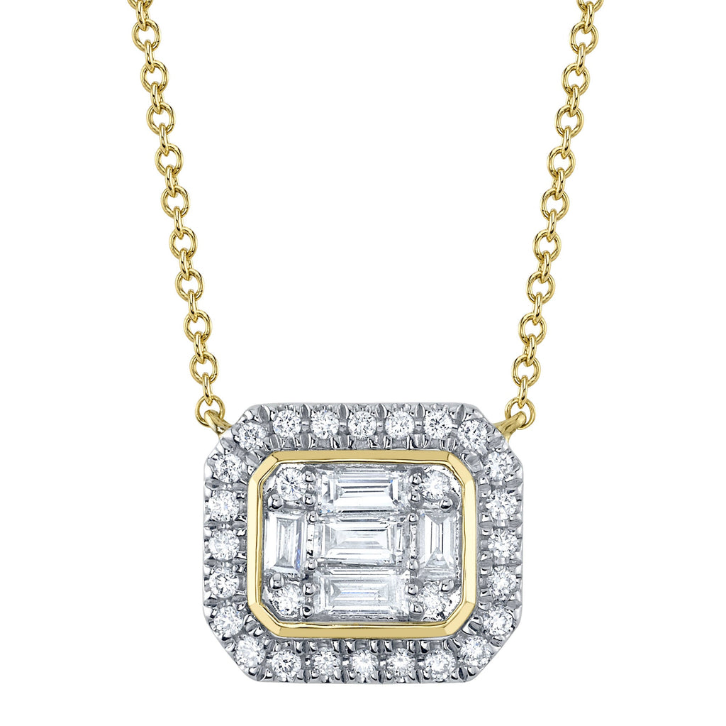 0.41CT DIAMOND BAGUETTE NECKLACE – Shy Creation