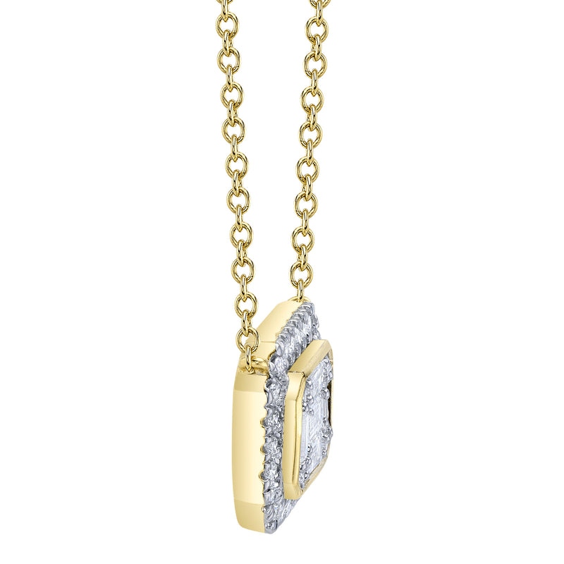 0.41CT DIAMOND BAGUETTE NECKLACE