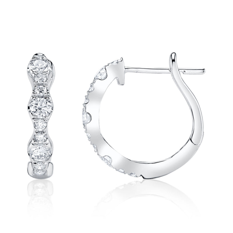 1.00CT DIAMOND HOOP EARRING