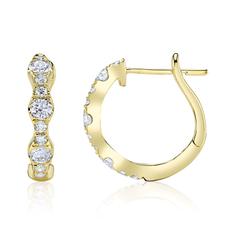 1.00CT DIAMOND HOOP EARRING