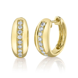 0.39CT DIAMOND HOOP EARRING