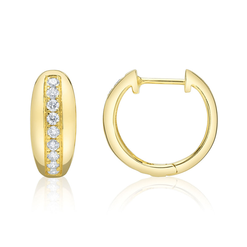 0.39CT DIAMOND HOOP EARRING