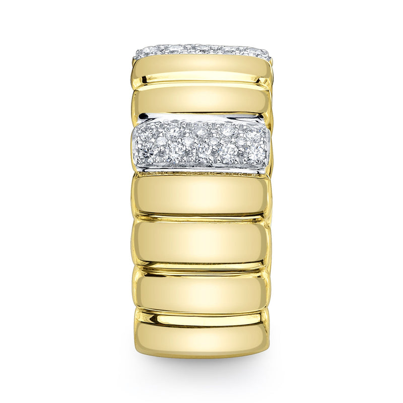 0.37CT DIAMOND RIBBED RING