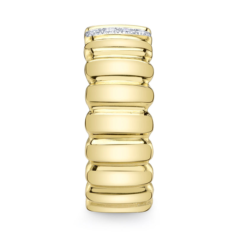 0.07CT DIAMOND RIBBED RING