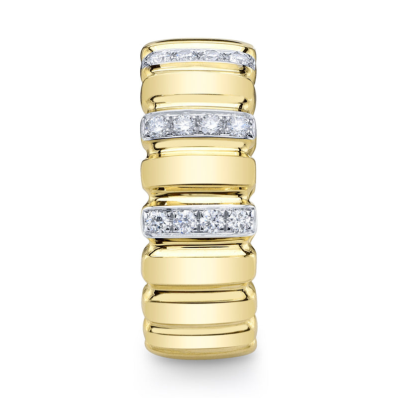 0.32CT DIAMOND RIBBED RING