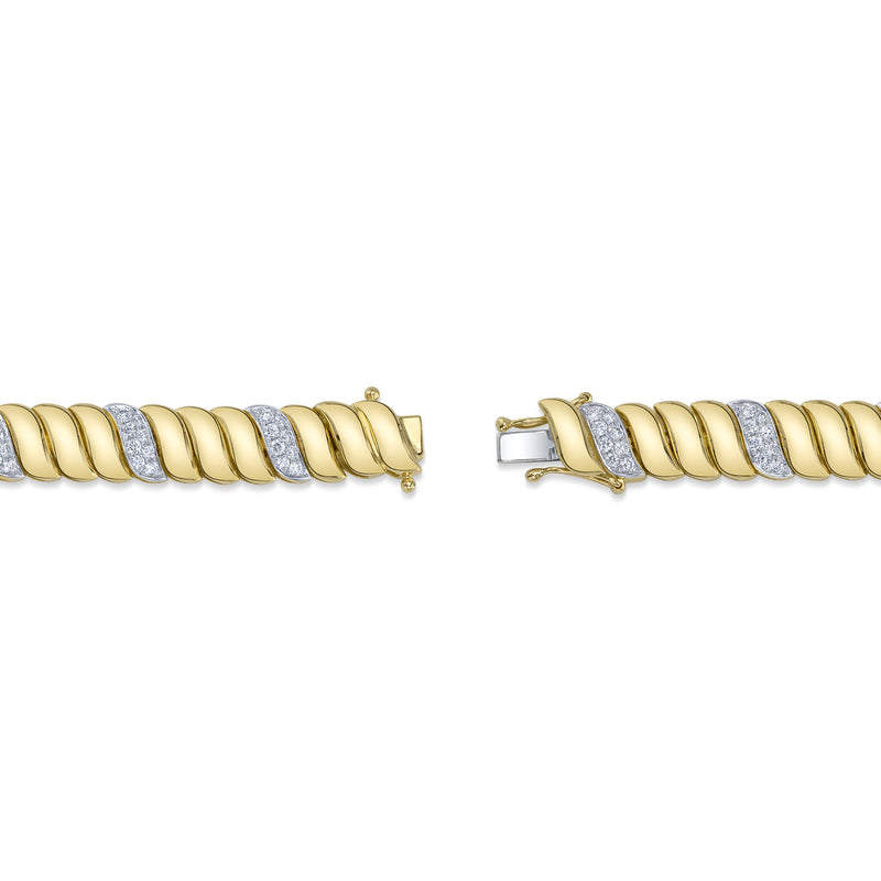 1.48CT DIAMOND RIBBED BRACELET