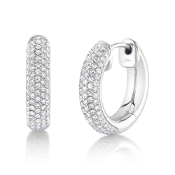 0.40CT DIAMOND PAVE HOOP EARRING