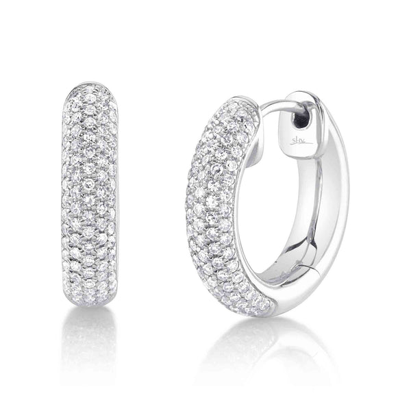 0.40CT DIAMOND PAVE HOOP EARRING