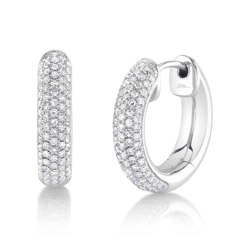 0.40CT DIAMOND PAVE HOOP EARRING