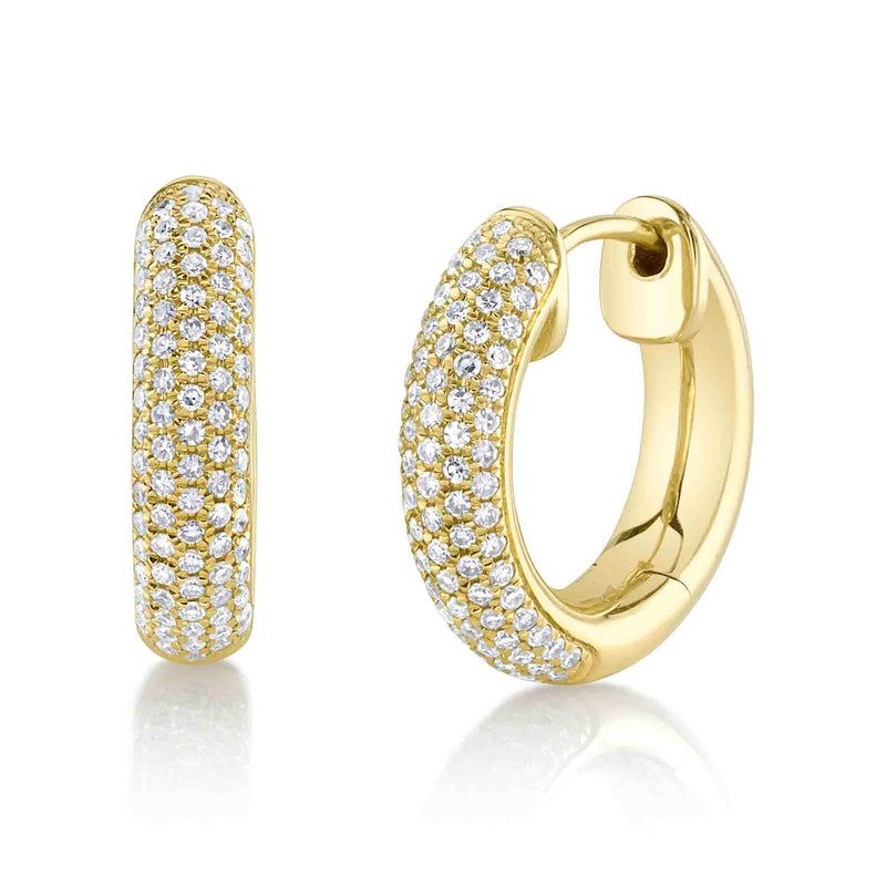 0.40CT DIAMOND PAVE HOOP EARRING