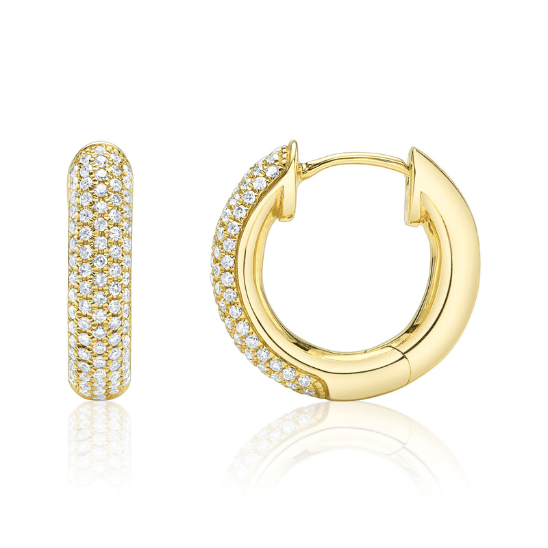 0.40CT DIAMOND PAVE HOOP EARRING