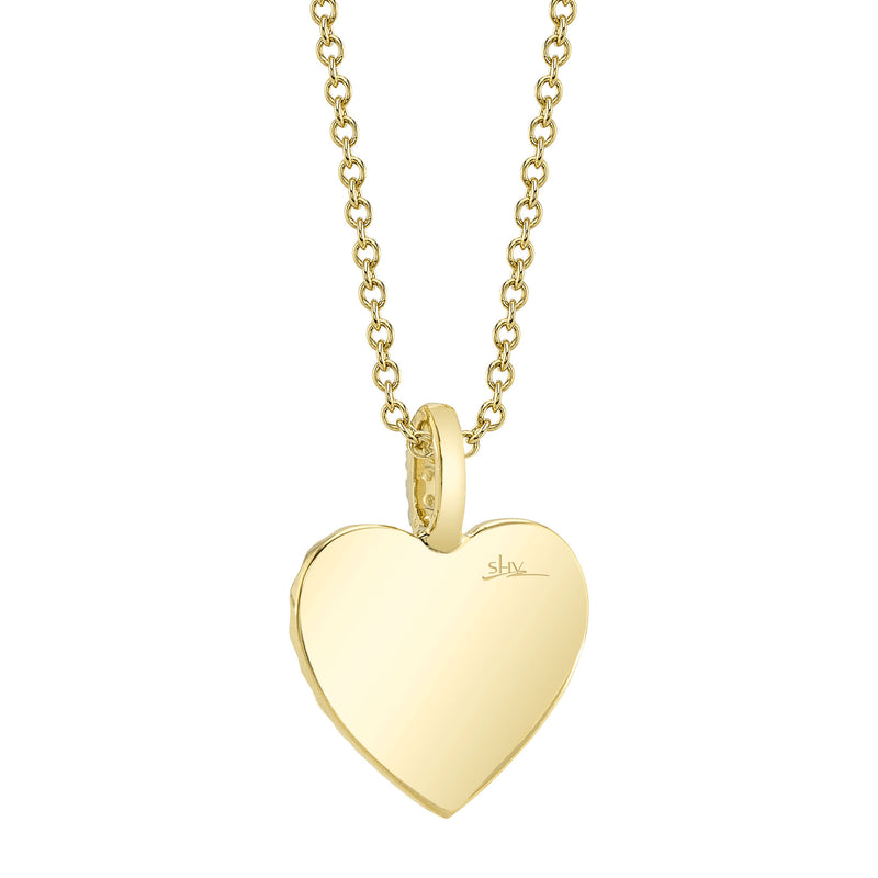 0.01CT DIAMOND RIBBED HEART NECKLACE
