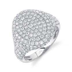 2.28CT DIAMOND PAVE SIGNET RING
