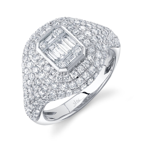 1.85CT DIAMOND BAGUETTE SIGNET RING