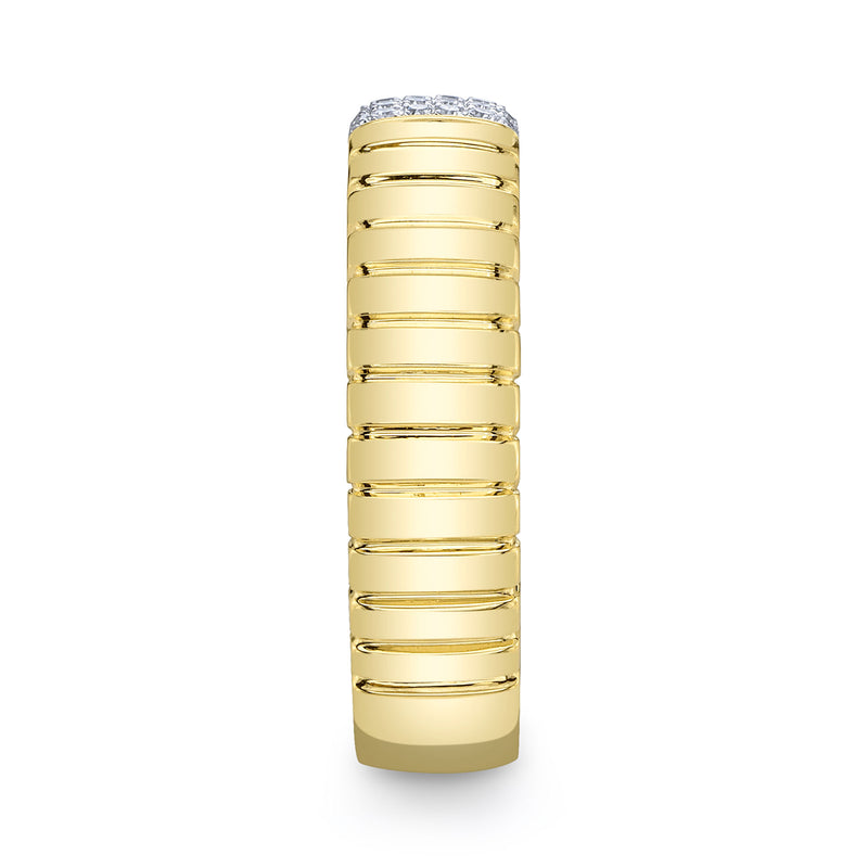 0.08CT DIAMOND RIBBED BAND