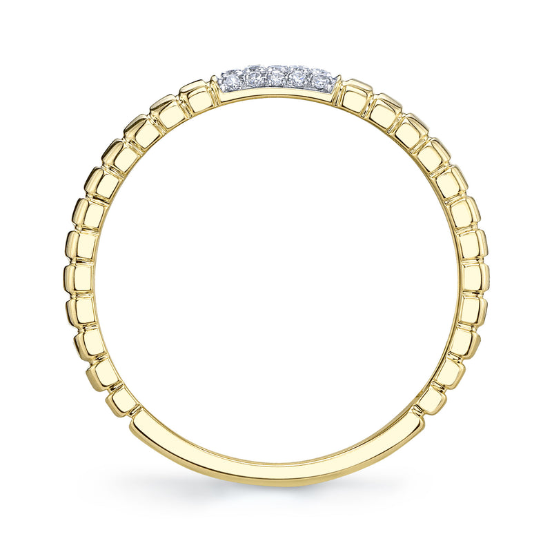 0.08CT DIAMOND RIBBED BAND