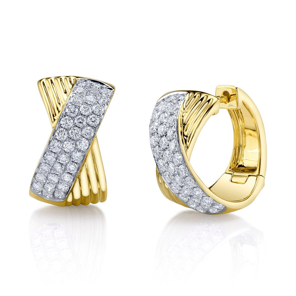 0.80CT DIAMOND HOOP EARRING
