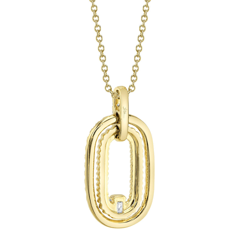 0.46CT DIAMOND EMERALD RIBBED NECKLACE