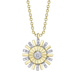 0.11CT DIAMOND BEZEL RIBBED NECKLACE