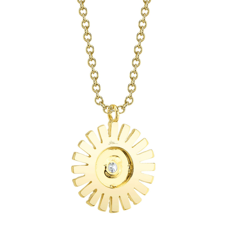 0.11CT DIAMOND BEZEL RIBBED NECKLACE