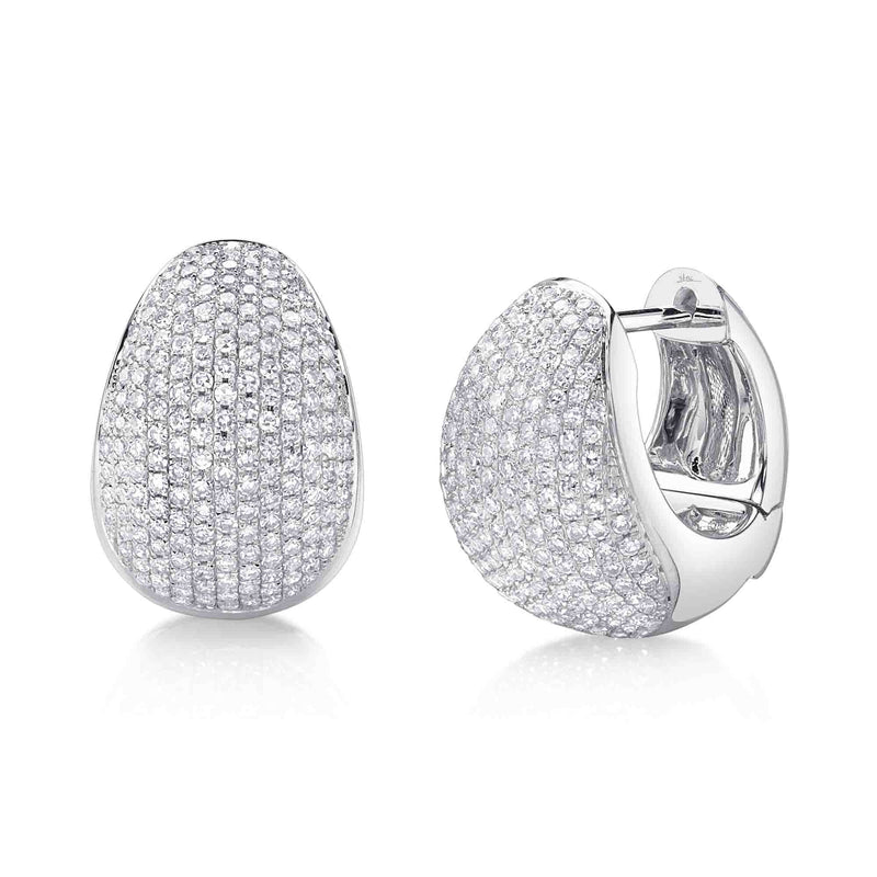 0.95CT DIAMOND PAVE HUGGIE EARRING