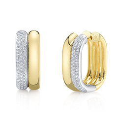 0.33CT DIAMOND OVAL HOOP EARRING
