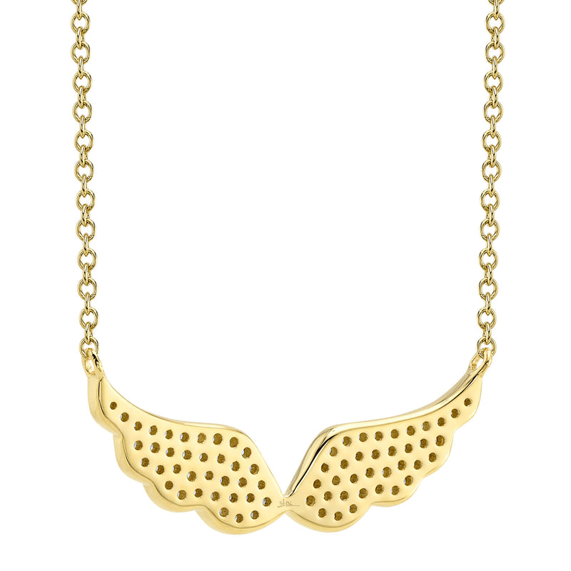 0.18CT DIAMOND ANGEL WINGS NECKLACE