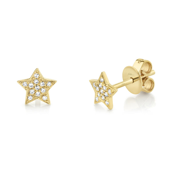 0.07CT DIAMOND STAR STUD EARRING