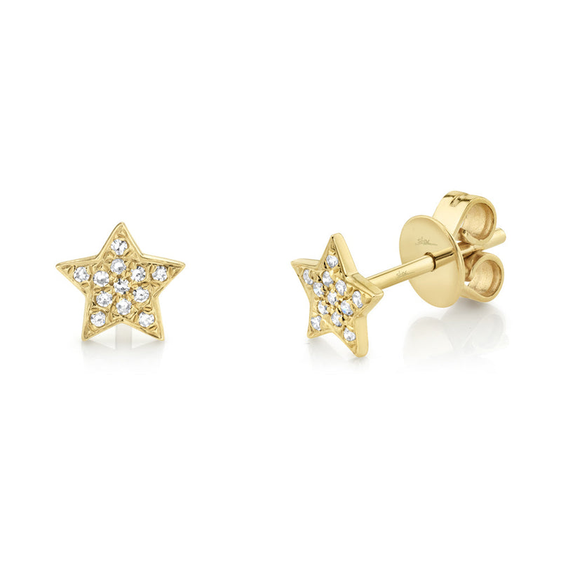 0.07CT DIAMOND STAR STUD EARRING
