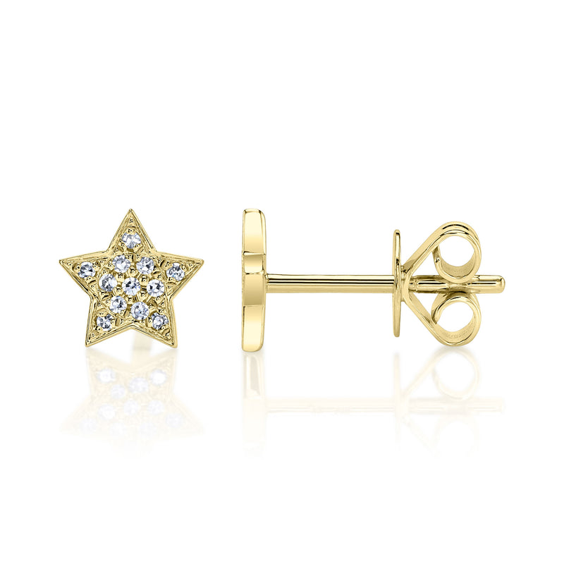 0.07CT DIAMOND STAR STUD EARRING