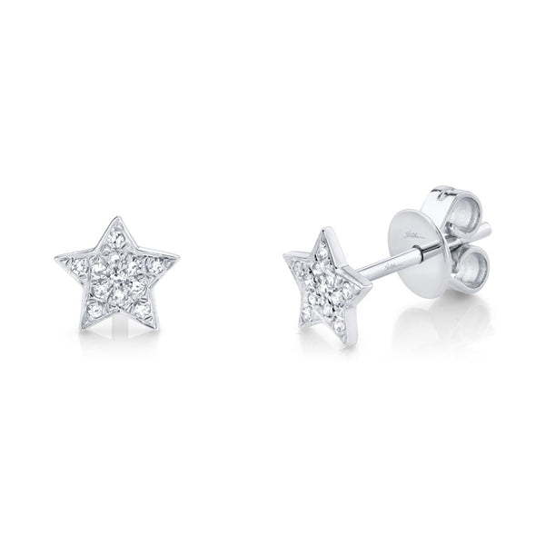 0.07CT DIAMOND STAR STUD EARRING
