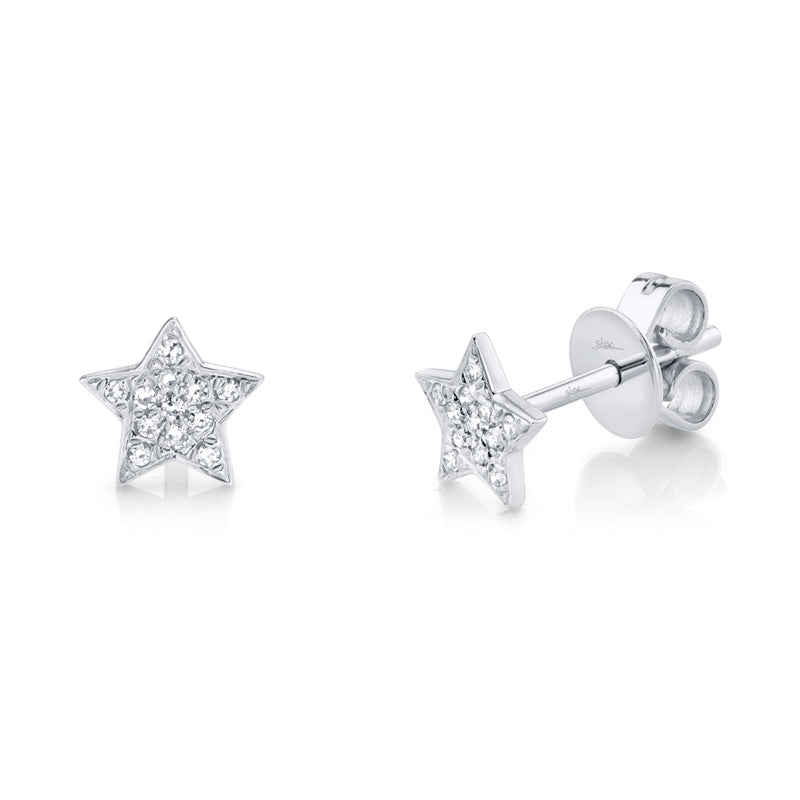 0.07CT DIAMOND STAR STUD EARRING