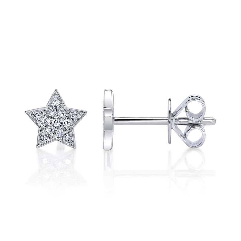 0.07CT DIAMOND STAR STUD EARRING