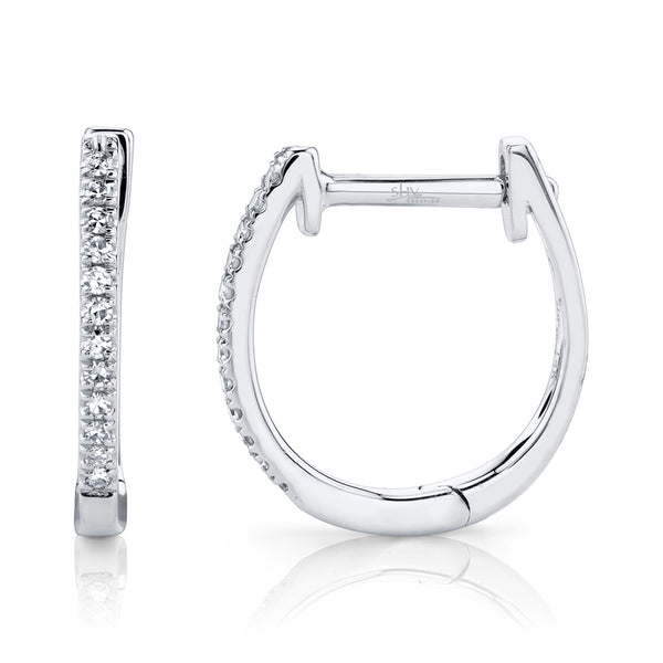 0.08CT DIAMOND HUGGIE EARRING