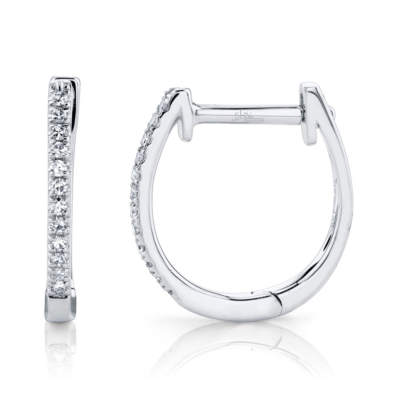 0.08CT DIAMOND HUGGIE EARRING