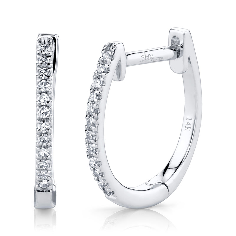 0.08CT DIAMOND HUGGIE EARRING