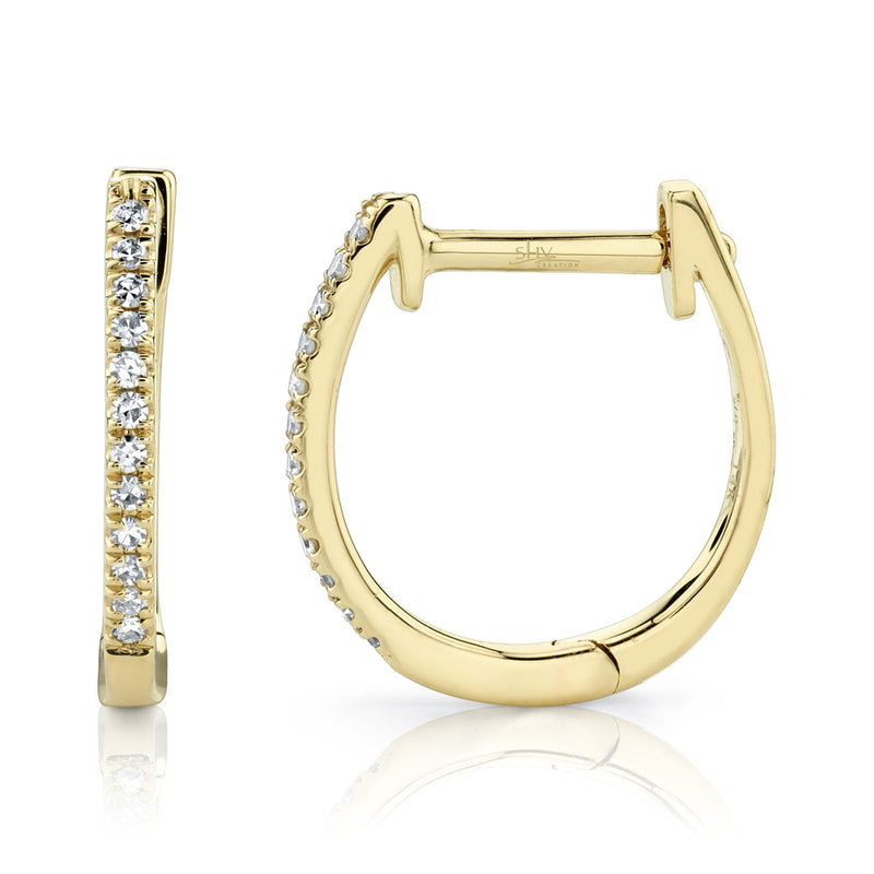 0.08CT DIAMOND HUGGIE EARRING