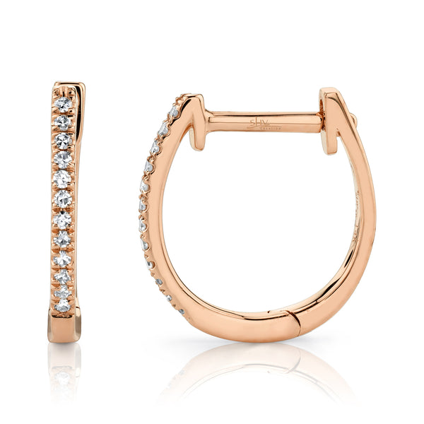 0.08CT DIAMOND HUGGIE EARRING